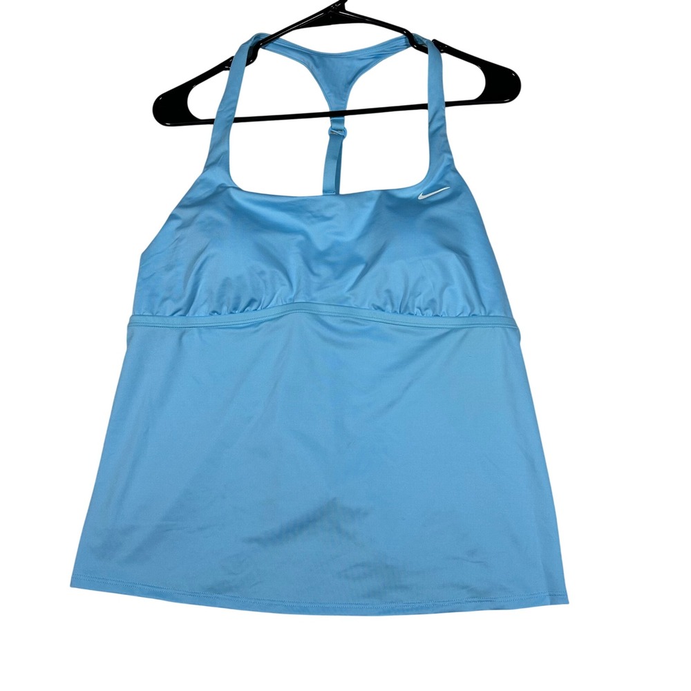 Nike Swim Blue Tankini Top Womens XL Racerback Adjustable Strap NESSE304-486